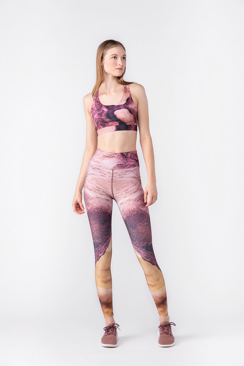 Sandstone High-Waisted Legging + Racerback Sports Bra